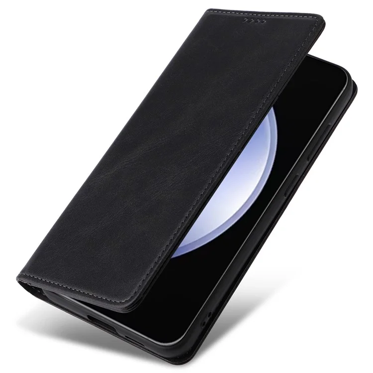 For Samsung Galaxy S23 FE Leather Phone Case with RFID Blocking Wallet - Black