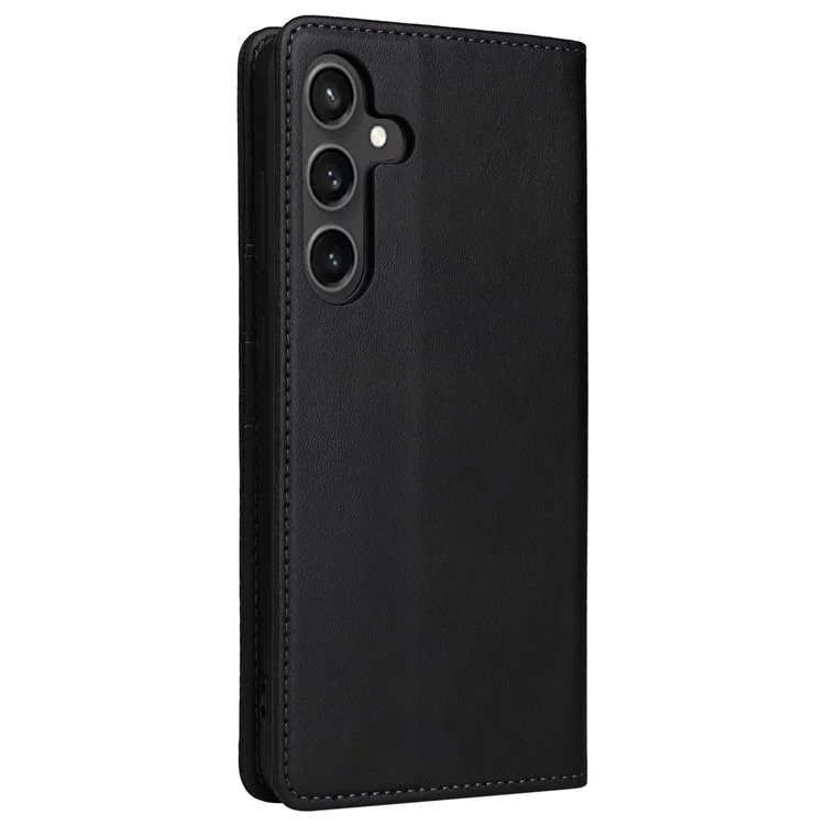 For Samsung Galaxy S23 FE Leather Phone Case with RFID Blocking Wallet - Black