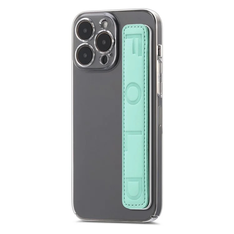 SP-03 PU Leather Phone Back Wrist Band Anti-Loss Adhesive Strap - Light Green