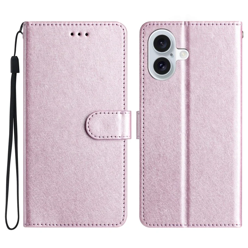 For iPhone 16 Case Silk Texture Leather Phone Cover Wallet with Credit Card Holder - Light Purple