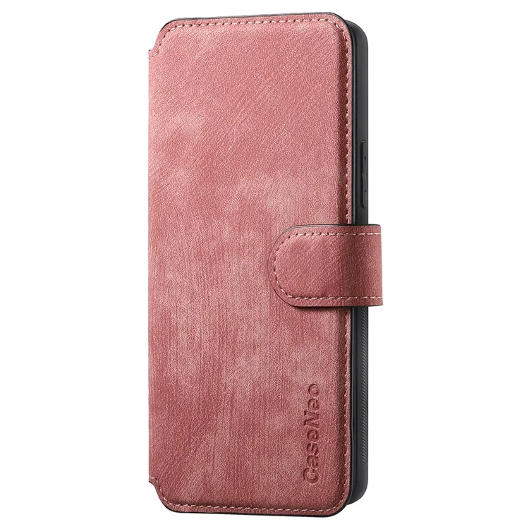 For Xiaomi Redmi Note 13 Pro 4G / Poco M6 Pro 4G Magnetic Case CASENEO Detachable Leather Phone Wallet Cover - Pink
