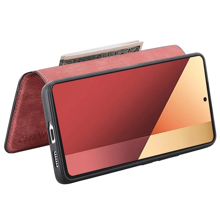 For Xiaomi Redmi Note 13 Pro 4G / Poco M6 Pro 4G Magnetic Case CASENEO Detachable Leather Phone Wallet Cover - Pink