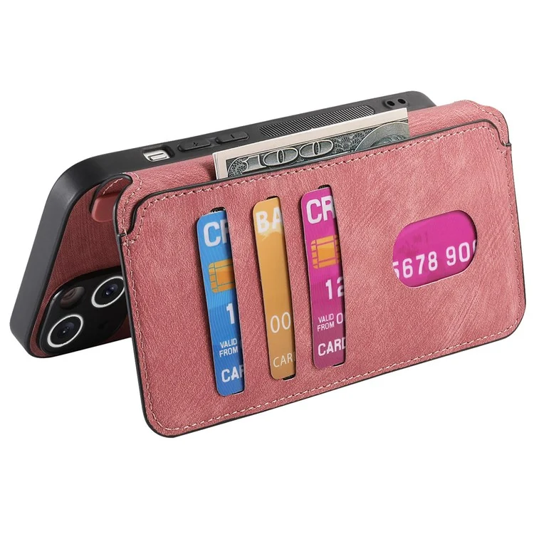 For Xiaomi Redmi Note 13 Pro 4G / Poco M6 Pro 4G Magnetic Case CASENEO Detachable Leather Phone Wallet Cover - Pink