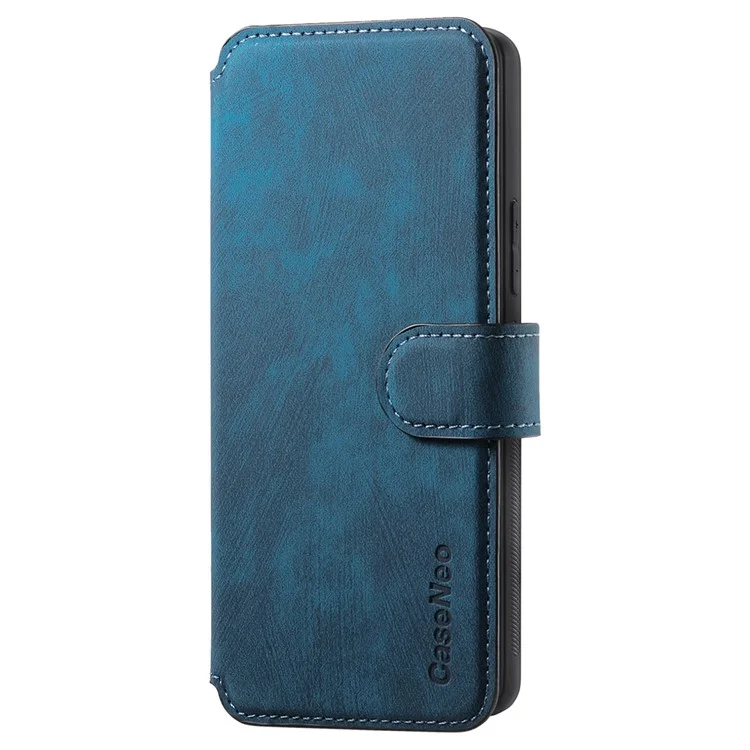 CASENEO MW-03 For Honor 90 Lite 5G Case Leather Wallet Detachable 2-in-1 Phone Cover - Azul Escuro