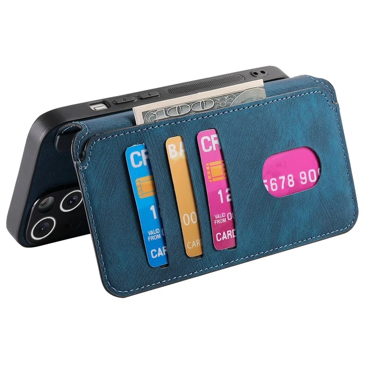 CASENEO MW-03 For Honor 90 Lite 5G Case Leather Wallet Detachable 2-in-1 Phone Cover - Azul Escuro