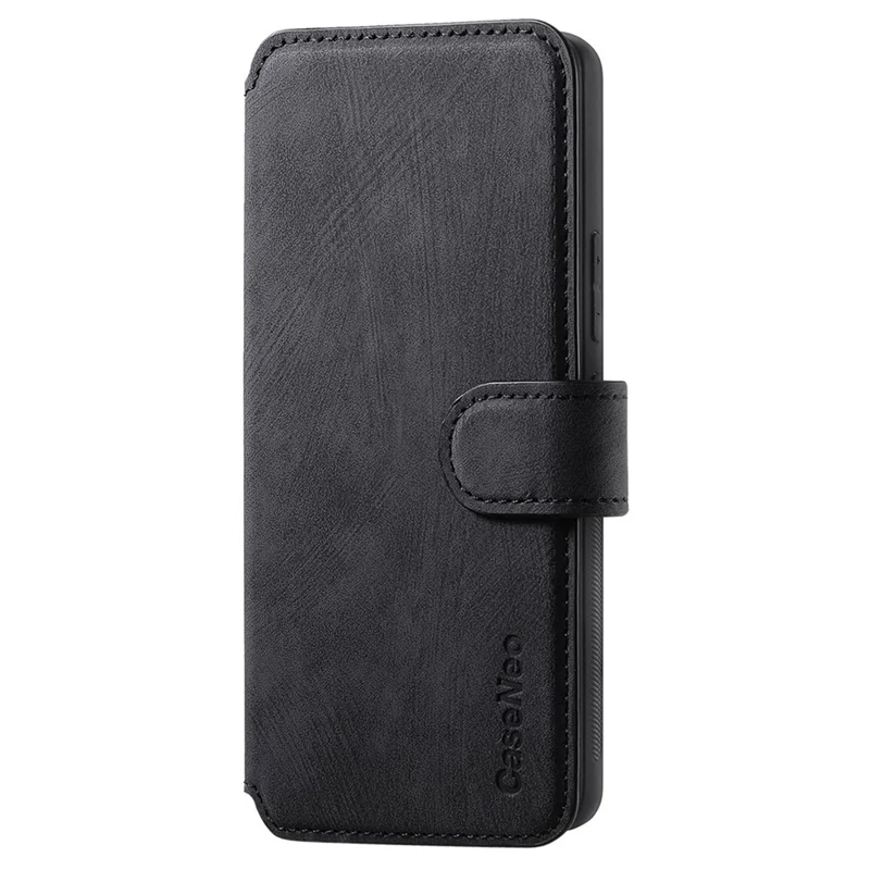 For Honor 90 Lite 5G Magnetic Case CASENEO Detachable Leather Phone Wallet Cover - Black