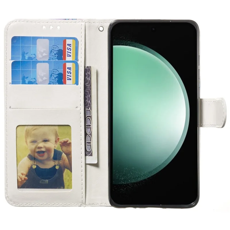 For iPhone 16 Case Leather Card Slot Holder Flip Phone Cover Pattern Printing - Panda