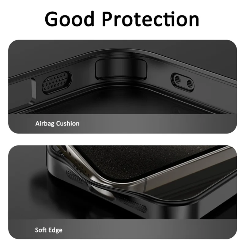 For iPhone 15 Pro Max Magnetic Case PC+TPU Phone Cover Rotating Metal Kicktand, Lens Protector - Blue