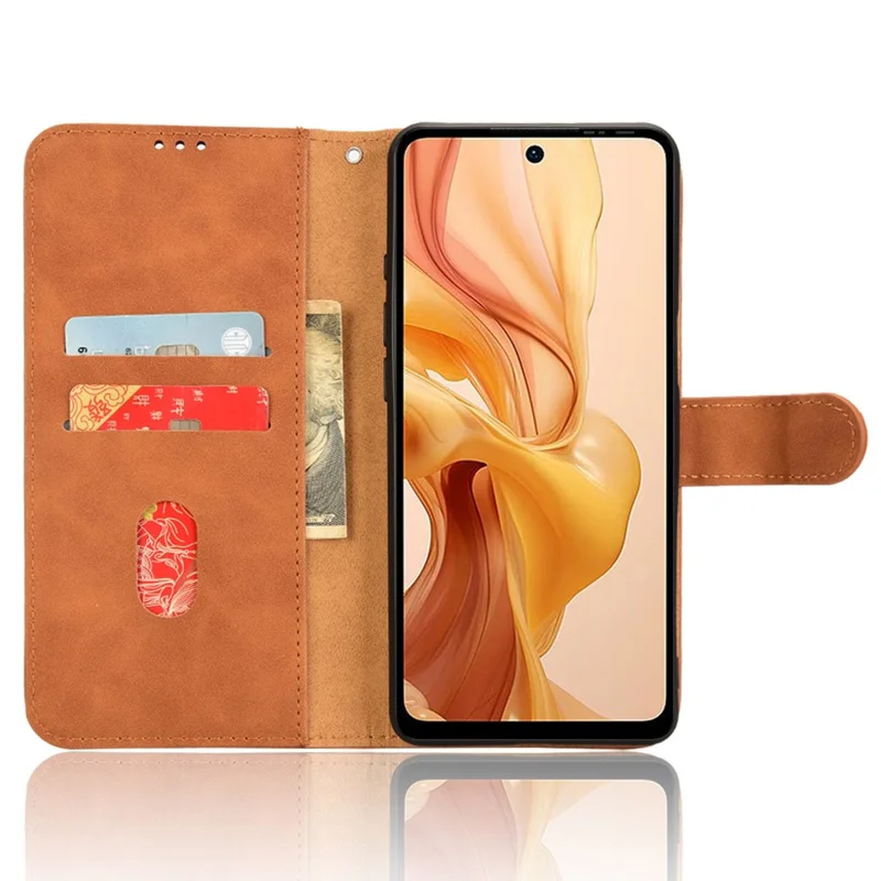 For Ulefone Note 18 Ultra Phone Case Skin-Touch Leather Wallet Support Stand Cover - Brown