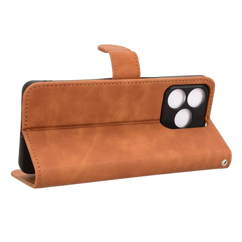 For Ulefone Note 18 Ultra Phone Case Skin-Touch Leather Wallet Support Stand Cover - Brown