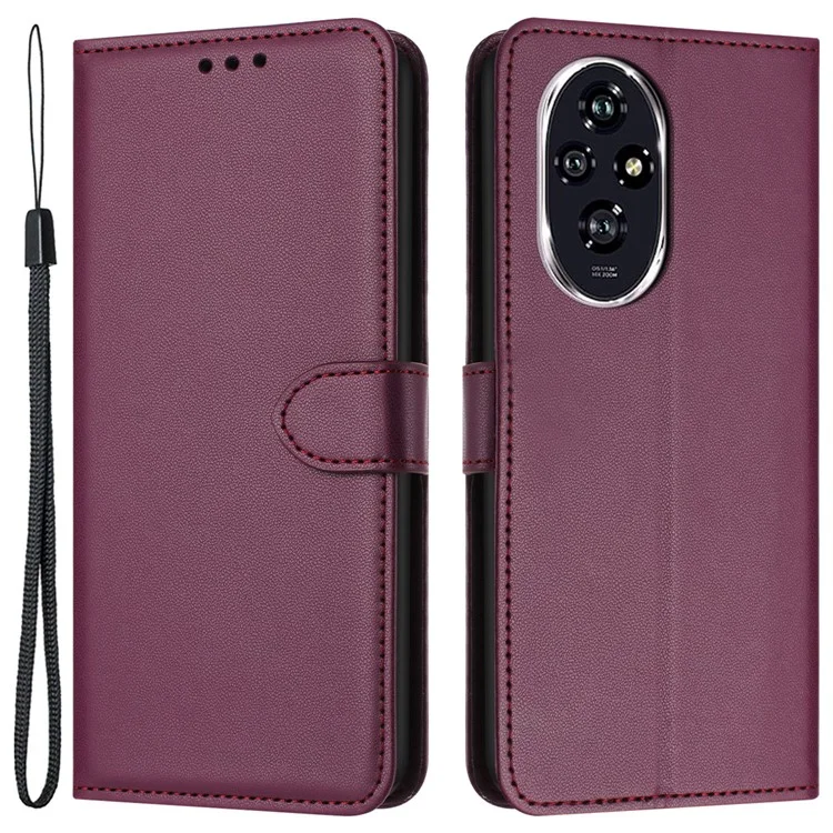 Étui portefeuille en cuir 5G Stand For Honor 200 - Violet