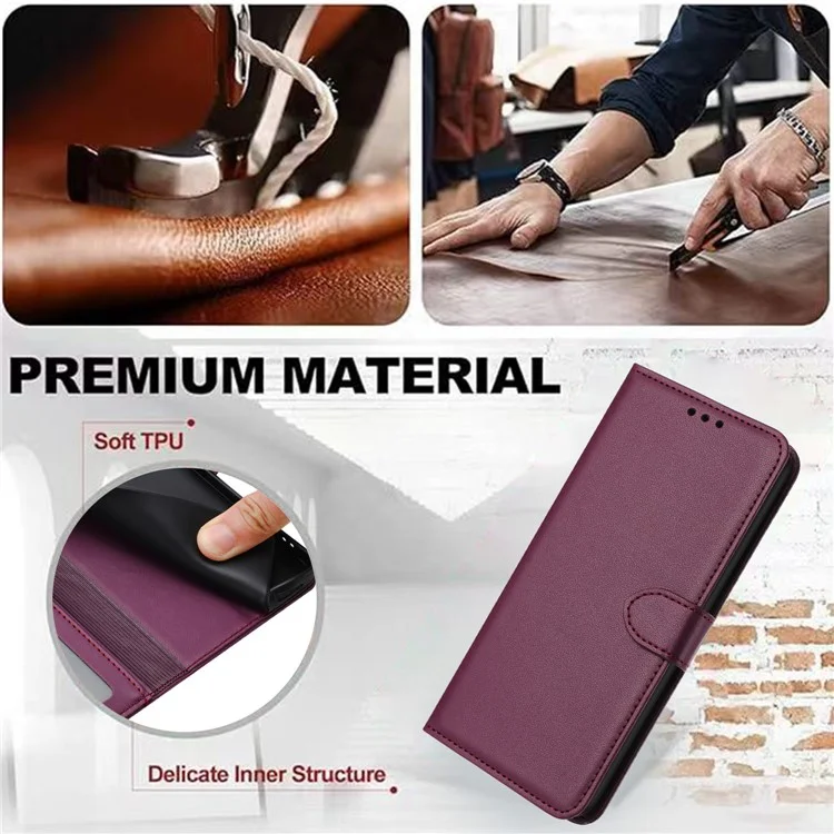 Étui portefeuille en cuir 5G Stand For Honor 200 - Violet