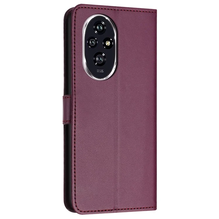 Étui portefeuille en cuir 5G Stand For Honor 200 - Violet