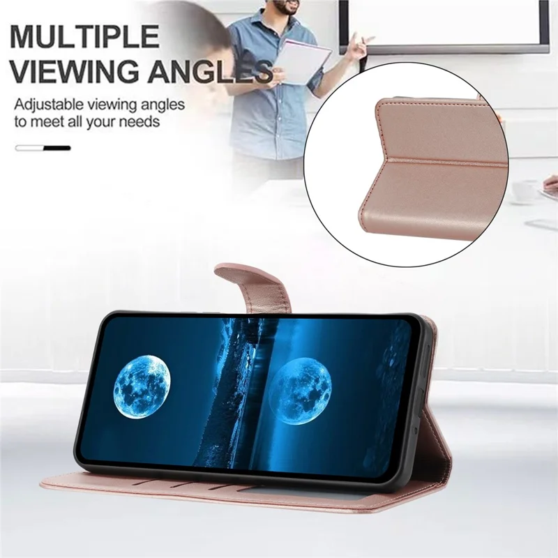 For Samsung Galaxy S25 / S24 Wallet Phone Case Stand Læder Flip Cover - Rosenød