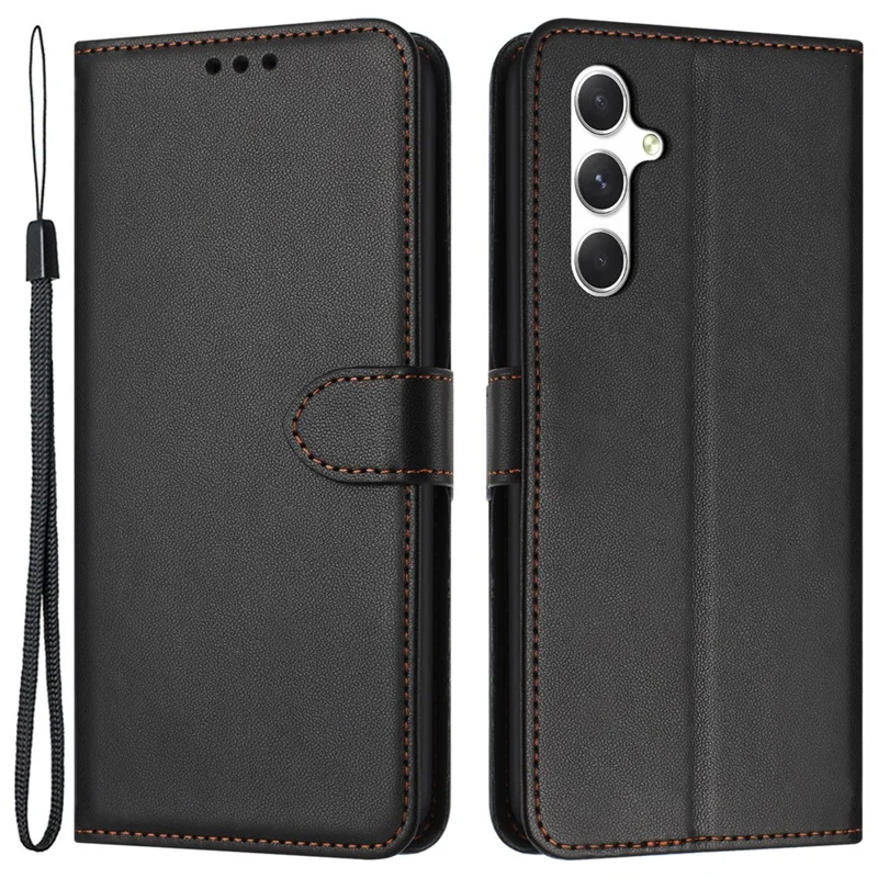For Samsung Galaxy A35 5G Wallet Phone Case Stand Leather Flip Cover - Black
