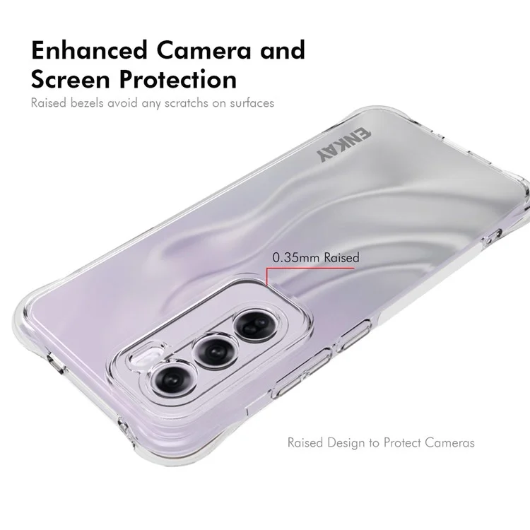 ENKAY HAT PRINCE For Oppo Reno12 5G (Global) Clear Case Corner Airbag TPU Phone Cover