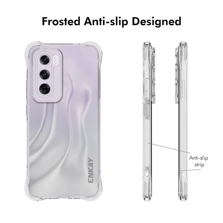 ENKAY HAT PRINCE For Oppo Reno12 5G (Global) Clear Case Corner Airbag TPU Phone Cover