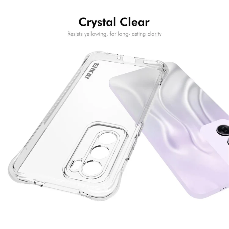 ENKAY HAT PRINCE For Oppo Reno12 5G (Global) Clear Case Corner Airbag TPU Phone Cover