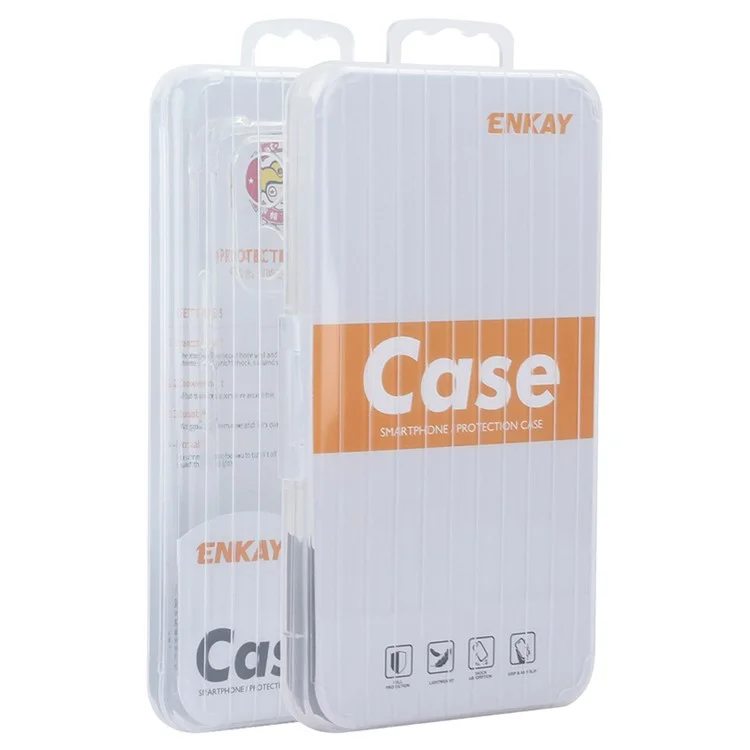 ENKAY HAT PRINCE Per Oppo Reno12 F 5G Custodia Angolo Airbag Custodia Telefonica in TPU Crystal Clear