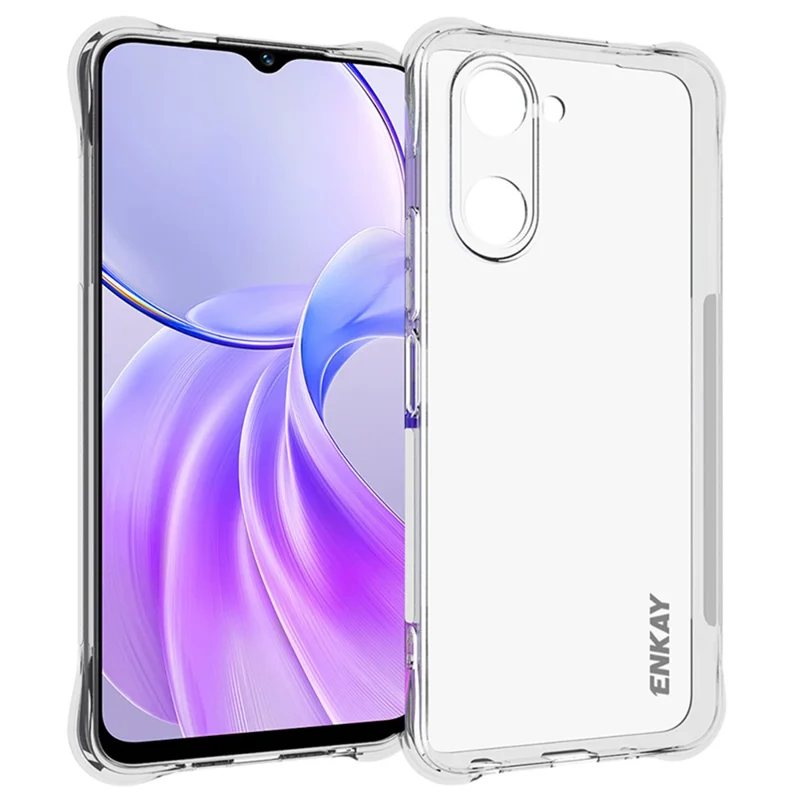 ENKAY HAT PRINZ Für vivo Y28s 5G TPU-Hülle Kristallklare Handyhülle Ecken Airbag Sturzsicherung