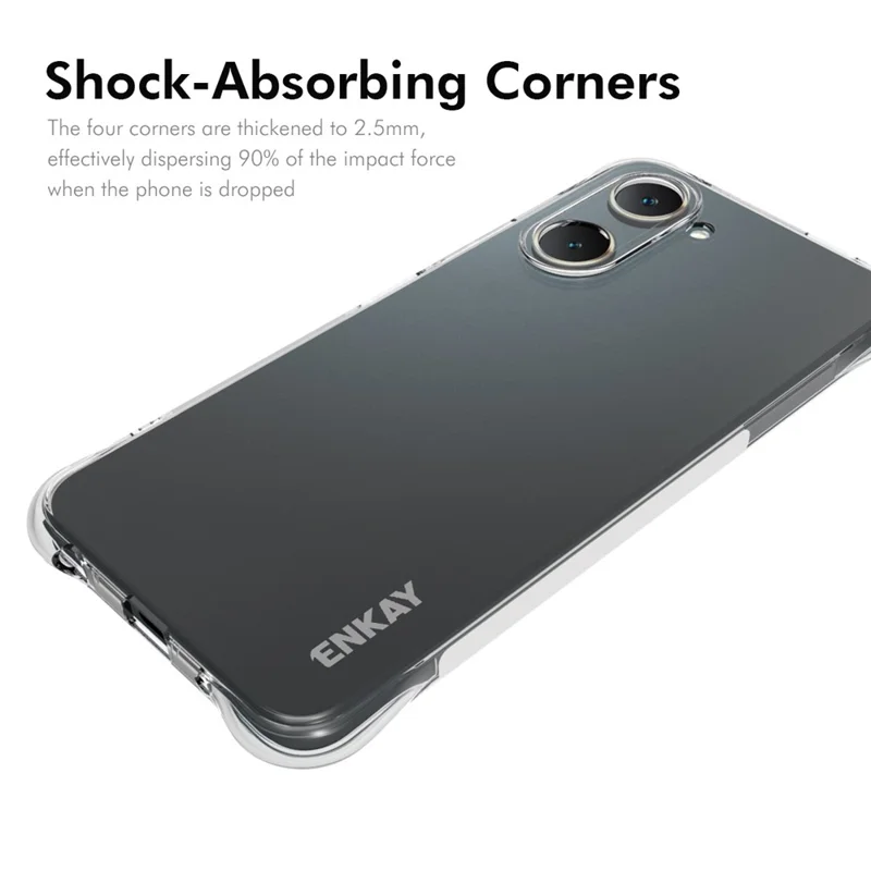 ENKAY HAT PRINZ Für vivo Y28s 5G TPU-Hülle Kristallklare Handyhülle Ecken Airbag Sturzsicherung