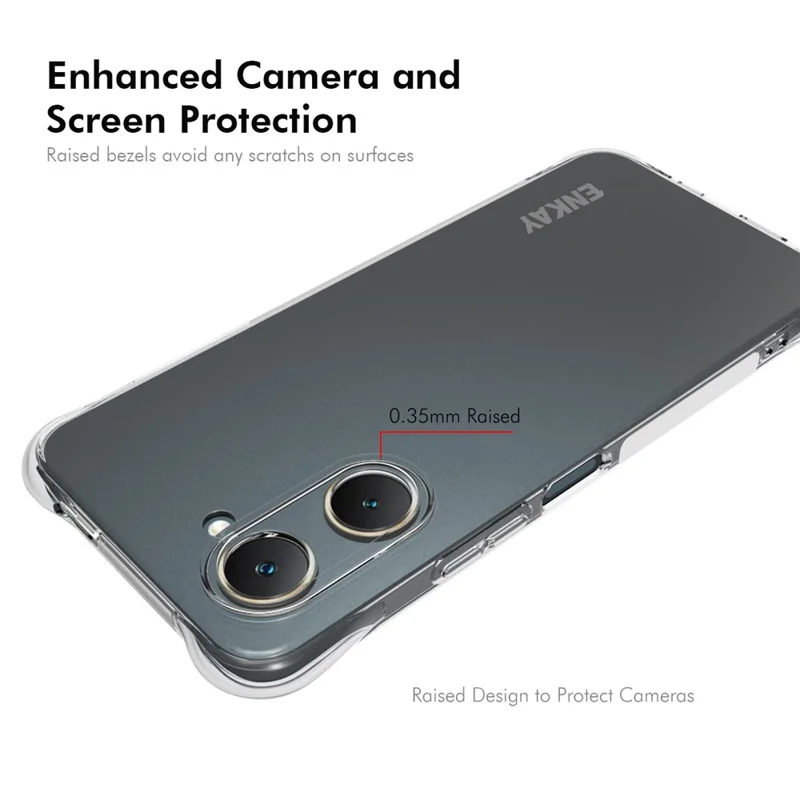 ENKAY HAT PRINZ Für vivo Y28s 5G TPU-Hülle Kristallklare Handyhülle Ecken Airbag Sturzsicherung