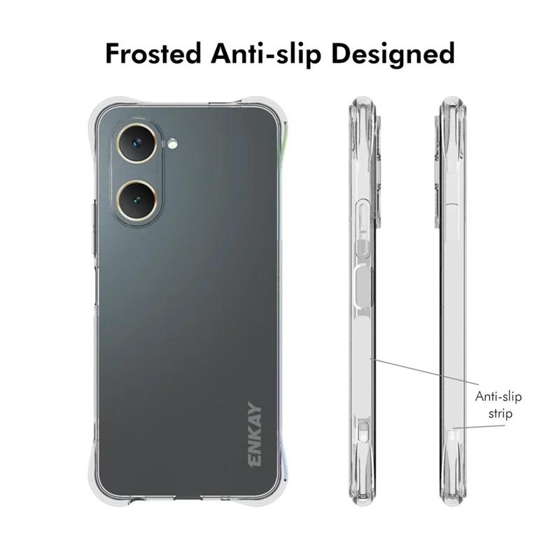 ENKAY HAT PRINZ Für vivo Y28s 5G TPU-Hülle Kristallklare Handyhülle Ecken Airbag Sturzsicherung