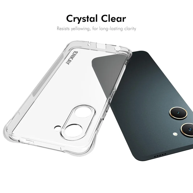 ENKAY HAT PRINZ Für vivo Y28s 5G TPU-Hülle Kristallklare Handyhülle Ecken Airbag Sturzsicherung