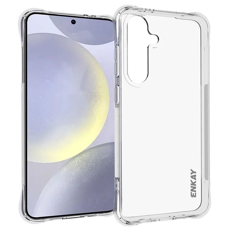 ENKAY HAT PRINCE Für Samsung Galaxy S24 FE Crystal Clear Case TPU Handyhülle Eckenairbag Fallschutz