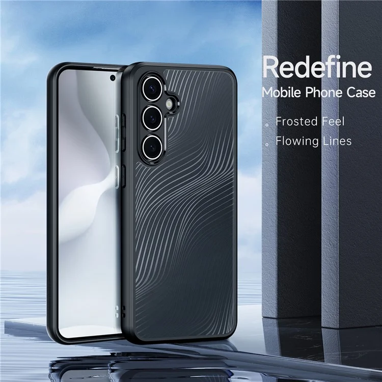 Dux Ducis Aimo -serie Für Samsung Galaxy S24 fe Case Matt TPU+PC -abdeckung (reichweite Zertifizierung) - Schwarz