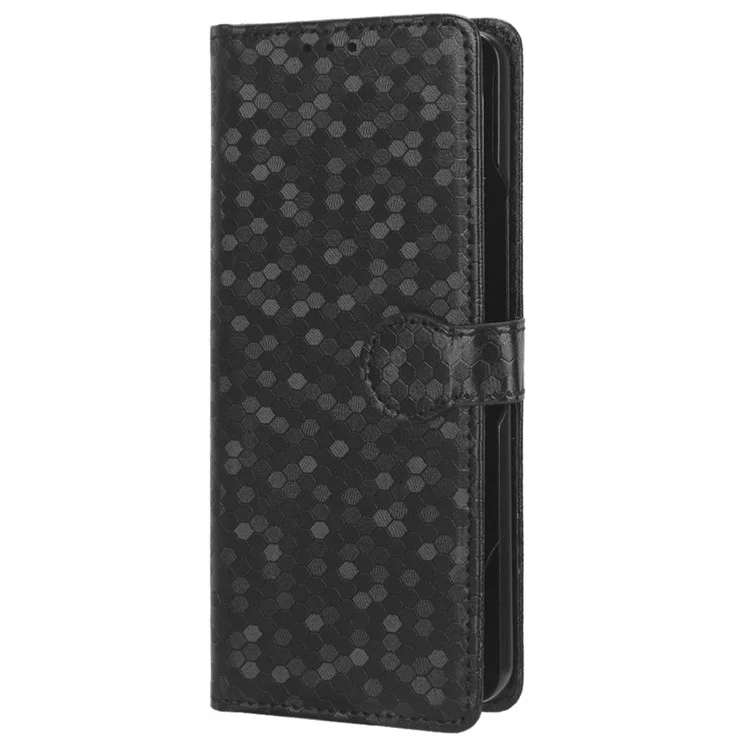 Para Samsung Galaxy Z Fold6 5G Wallet Case Dot Pattern PU Leather Phone Cover - Preto