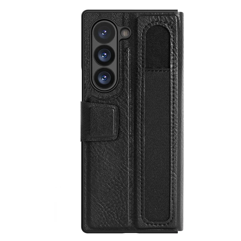 NILLKIN Pour Samsung Galaxy Z Fold6 5G Étui Coque Rabat PU + PC Design Support - Noir