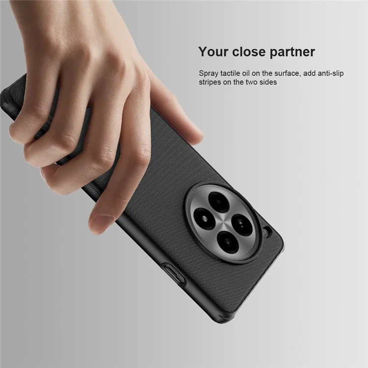 NILLKIN Super Frosted Shield Pro Per OnePlus Ace 3 Pro 5G Custodia Matte PC+TPU Cover Telefono - Nero
