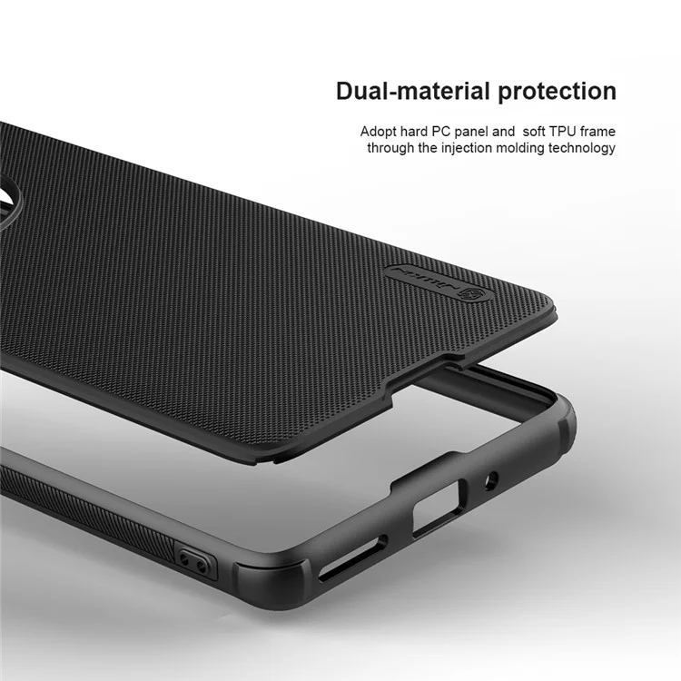 NILLKIN Super Frosted Shield Pro Per OnePlus Ace 3 Pro 5G Custodia Matte PC+TPU Cover Telefono - Nero