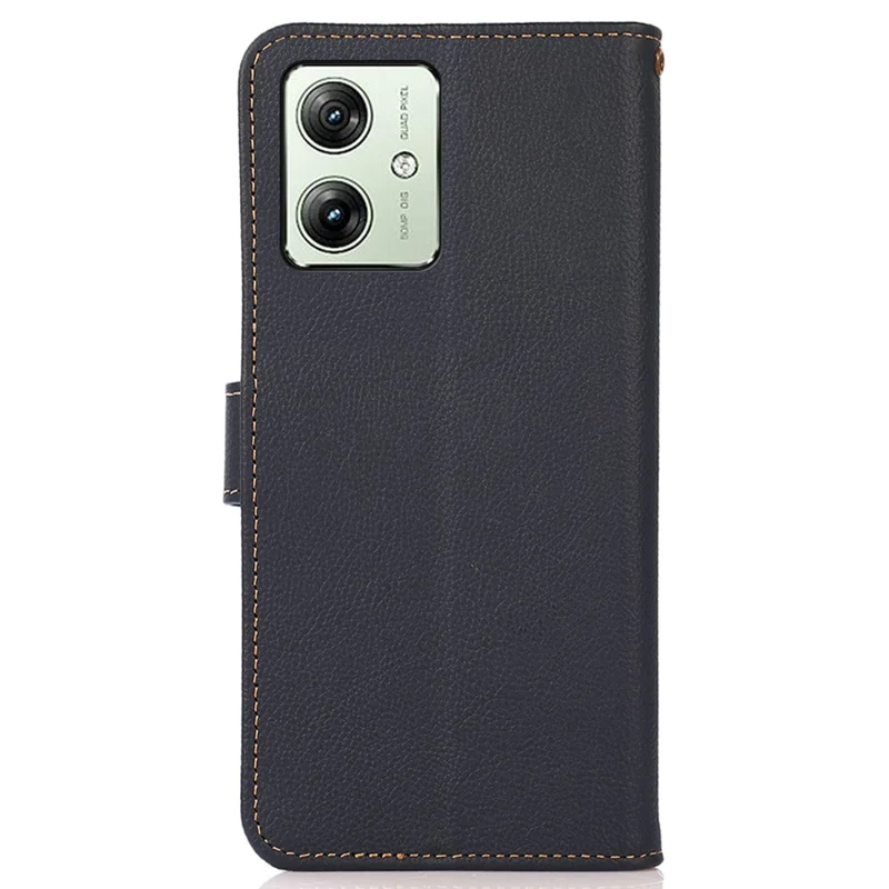 KHAZNEH для Motorola Moto G64 5G, футляр из натуральной кожи, чехол-кошелек - синий