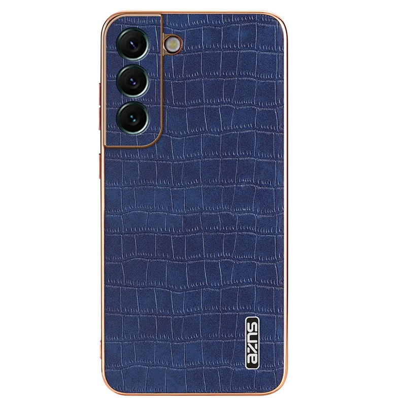 AZNS For Samsung Galaxy S22 5G Case PU+TPU Shockproof Phone Cover - Blue