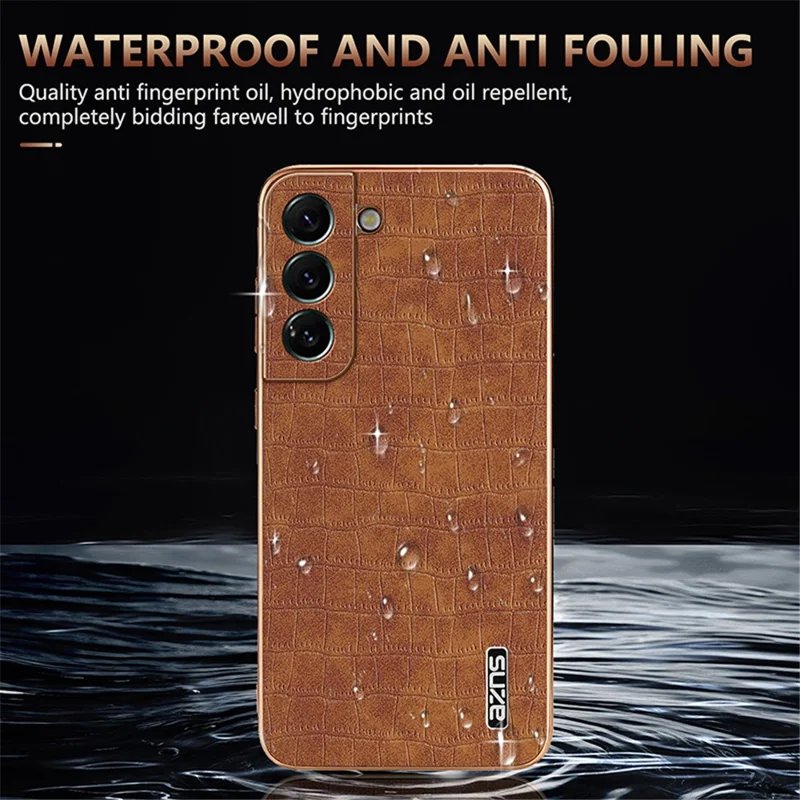 AZNS For Samsung Galaxy S22 5G Case PU+TPU Shockproof Phone Cover - Blue