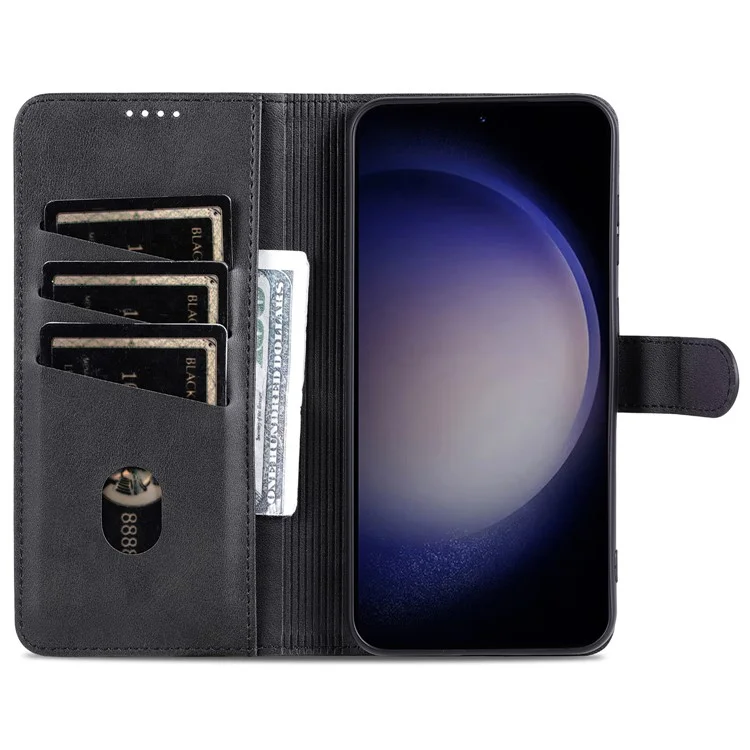 Coque pour Samsung Galaxy S24 FE AZNS en cuir PU - Noir