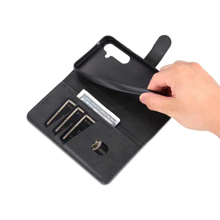 Coque pour Samsung Galaxy S24 FE AZNS en cuir PU - Noir