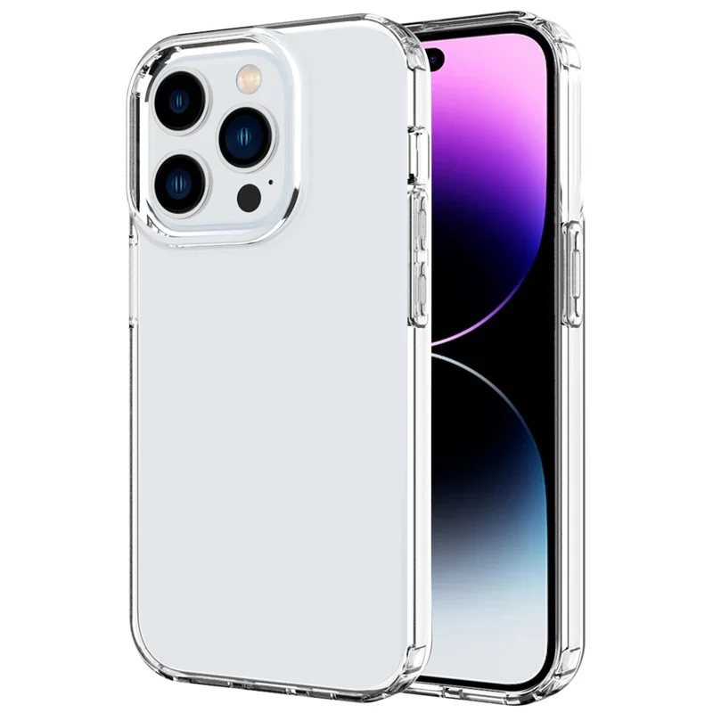GW18 для iPhone 14 Pro Гибкий TPU прозрачный чехол для телефона Усиленная защита от ударов - Прозрачный