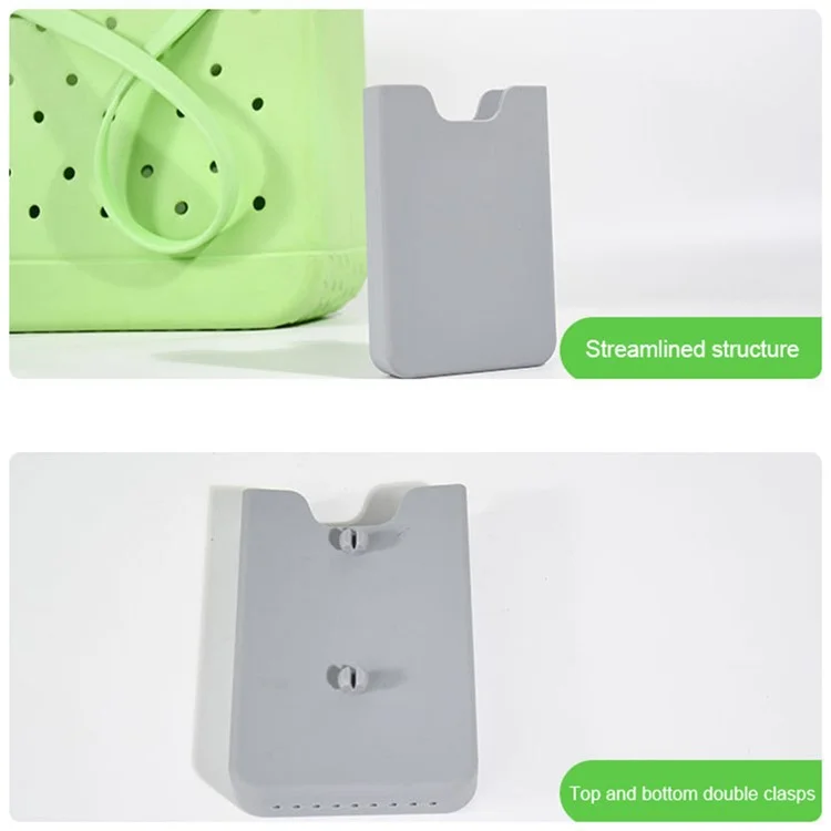 Support de téléphone pour Bogg Bag, Pochette de rangement en silicone pour téléphone Accessoire de voyage Organisateur - Gris