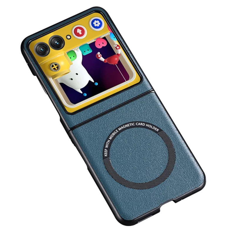 For Motorola Razr 60 / Razr 50 5G Magnetic Case Leather+PC Phone Cover - Green