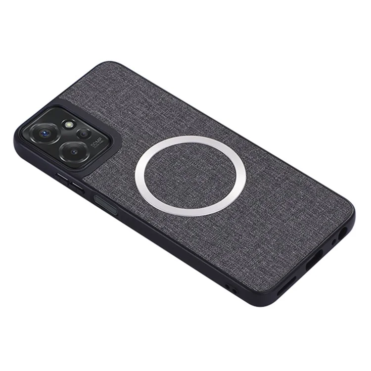 Para Motorola Moto G 5G (2024) Funda Magnética Tacto Suave TPU+Tela Tapa de Teléfono - Gris