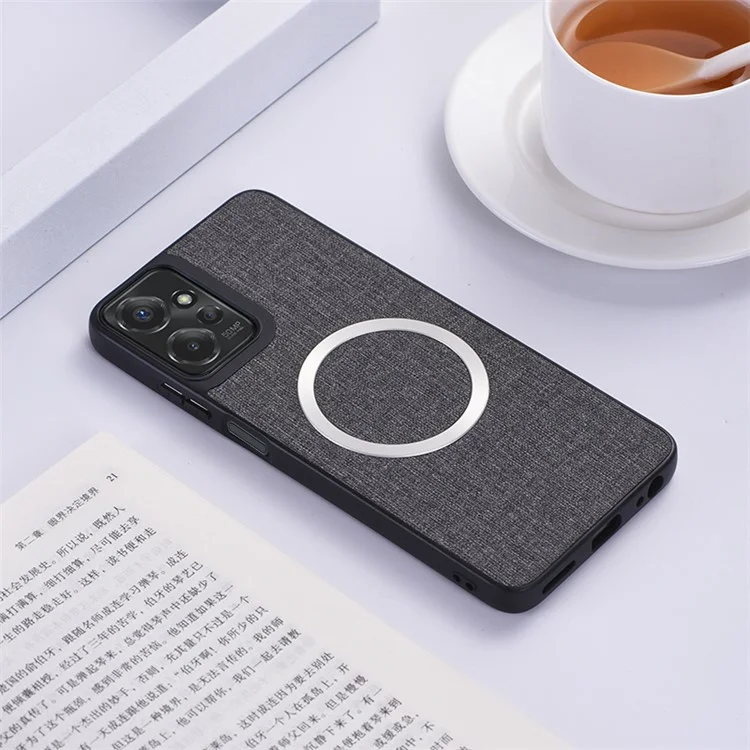 Para Motorola Moto G 5G (2024) Funda Magnética Tacto Suave TPU+Tela Tapa de Teléfono - Gris