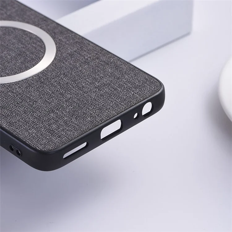 Para Motorola Moto G 5G (2024) Funda Magnética Tacto Suave TPU+Tela Tapa de Teléfono - Gris