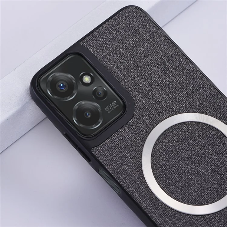 Para Motorola Moto G 5G (2024) Funda Magnética Tacto Suave TPU+Tela Tapa de Teléfono - Gris