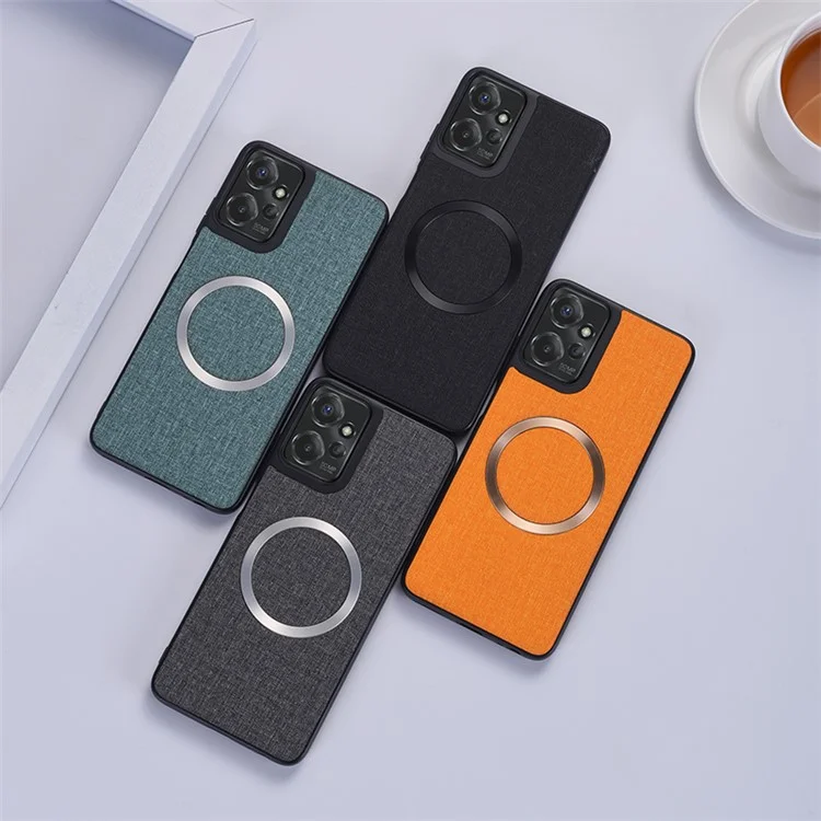 Para Motorola Moto G 5G (2024) Funda Magnética Tacto Suave TPU+Tela Tapa de Teléfono - Gris