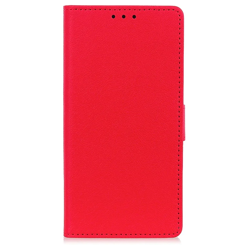For Oppo Reno12 5G (Global) Textured Phone Case PU Leather Phone Stand Cover - Red