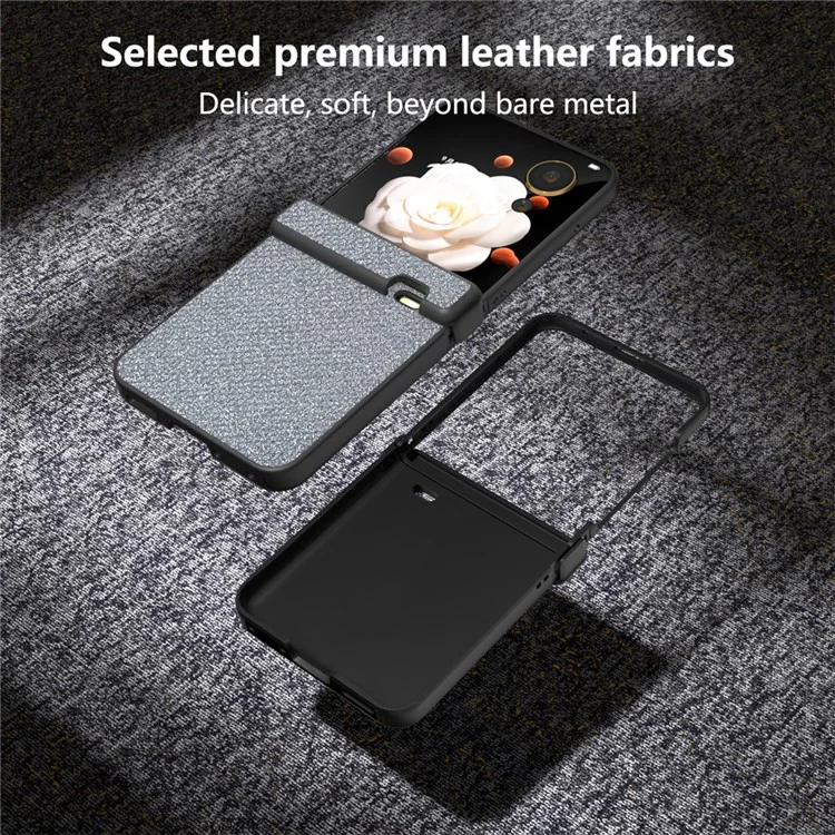 Capa 5G Flip Magic V para Honor Hinge Design Textura de Ródio Couro PU - Cinza