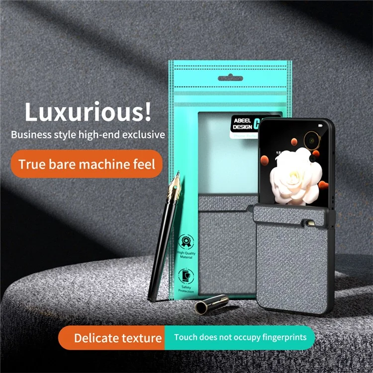 Capa 5G Flip Magic V para Honor Hinge Design Textura de Ródio Couro PU - Cinza